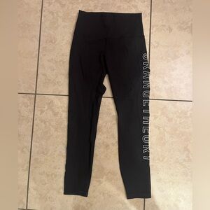 lululemon athletica Black Leggings with Orange Theory